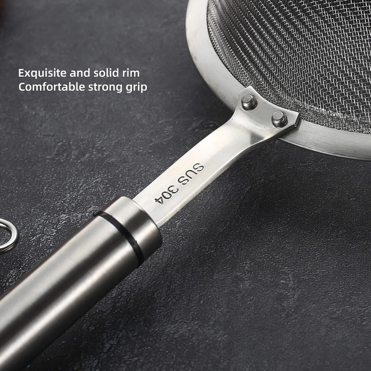 Fine Mesh Strainer with Handle Tea Sifter Stainless Steel Sieve