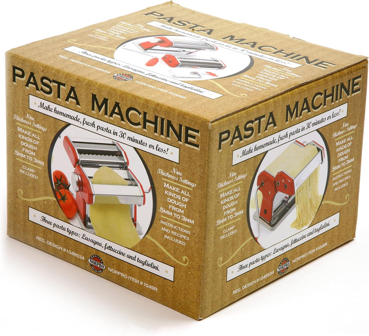 Norpro 1049R Pasta Machine, Red