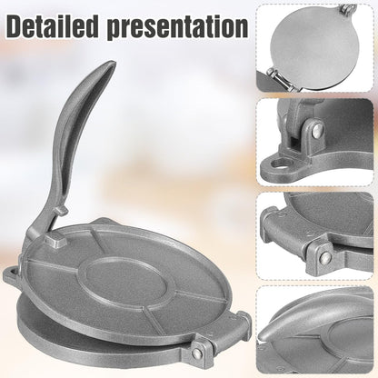 IMIKEYA 6 Inch Tortilla Press, Non-Stick Tortilla Maker for Pizza Dough and Quesadillas, Aluminum Alloy Quesadilla Maker Press for Homemade Pie and Flat Food