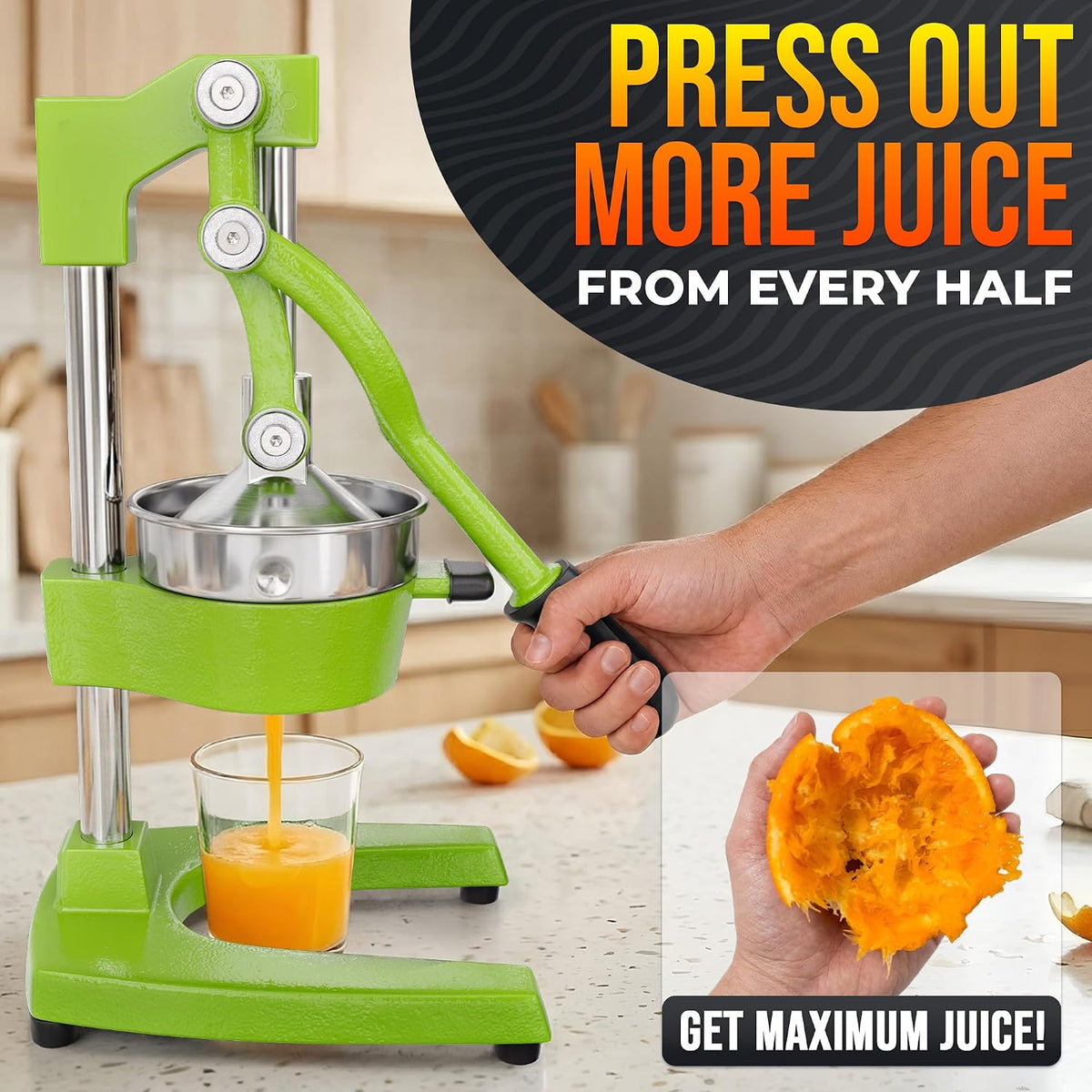 NADOBA Lemon Squeezer and Lime Squeezer, Max Extraction Citrus Hand Juicer