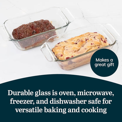 Libbey Baker’s Premium 2 Piece Glass Pie Plate, Stackable, Space Saving Casserole Dish Set with Lids, Glass Baking Dish Set for Fruit Pies, Quiches