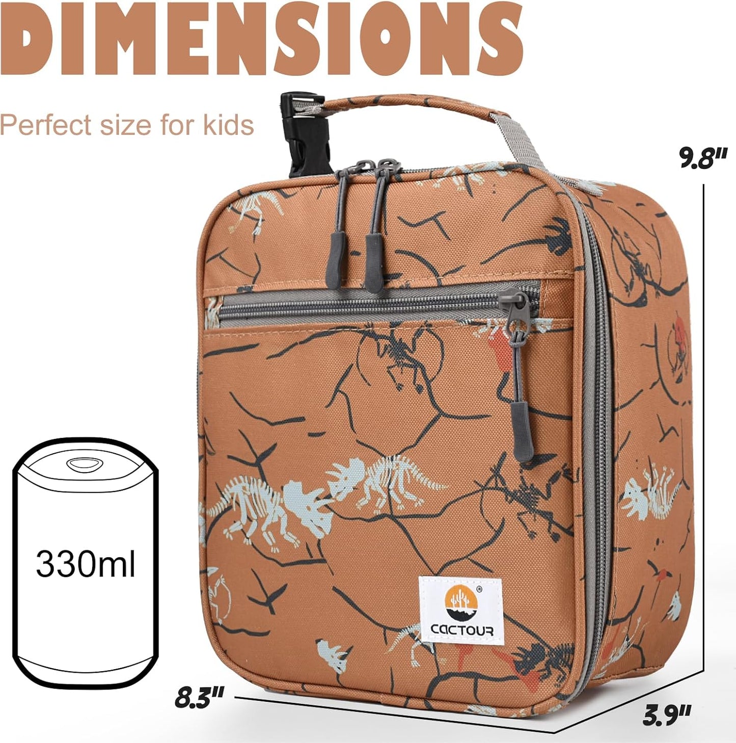 CaCTOUR Lunch Box Kids,Premium Insulated Lunchbox for Girls Boys,Soft Mini Cooler Bag Back to School Thermal Reusable Lunch Bag for Work School Picnic (Blue)