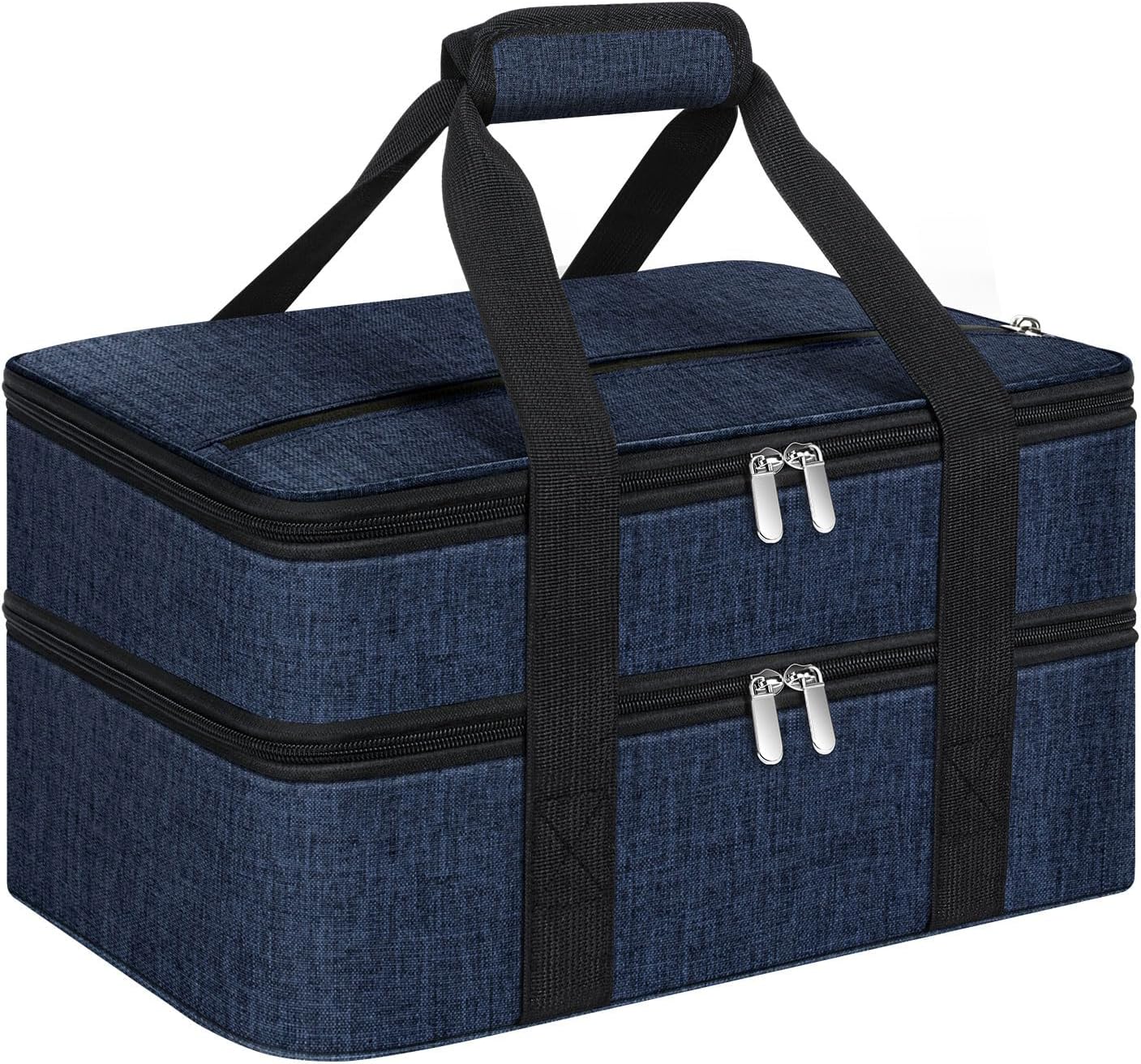 Insulated Casserole Carrier, Portable Casserole Carrier for Hot or Cold Food Lunch Tote Warmer or Cooler Bag, Lasagna Lunch Bag for Potluck Parties- Fits 9" x 13" Baking Dish-Charcoal Grey