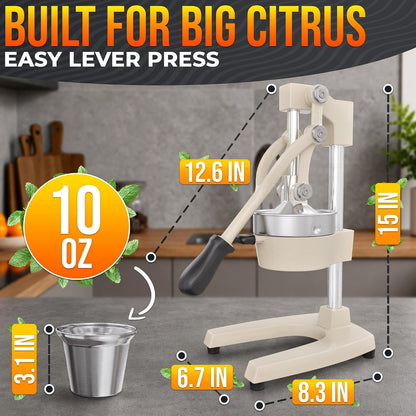 NADOBA Lemon Squeezer and Lime Squeezer, Max Extraction Citrus Hand Juicer