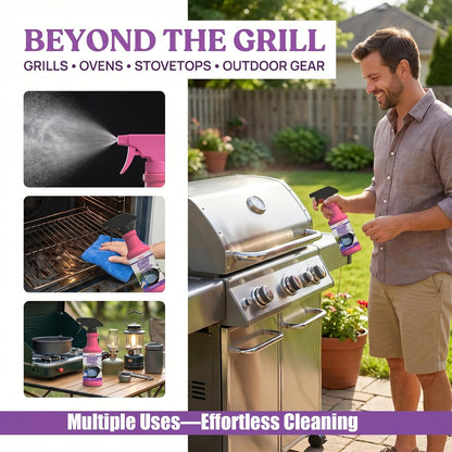 Fast-Acting Heavy-Duty Grill Degreaser Spray, BBQ Grill Cleaner Spray, Grill Cleaner for Outdoor Grills, Heavy Duty Degreaser Cleaner Spray, Fast-Acting Degreaser for Stubborn Stains (1)