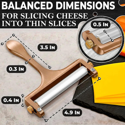 Handheld Wire Cheese Slicer with 2 Extra Wires, Thickness Adjuster