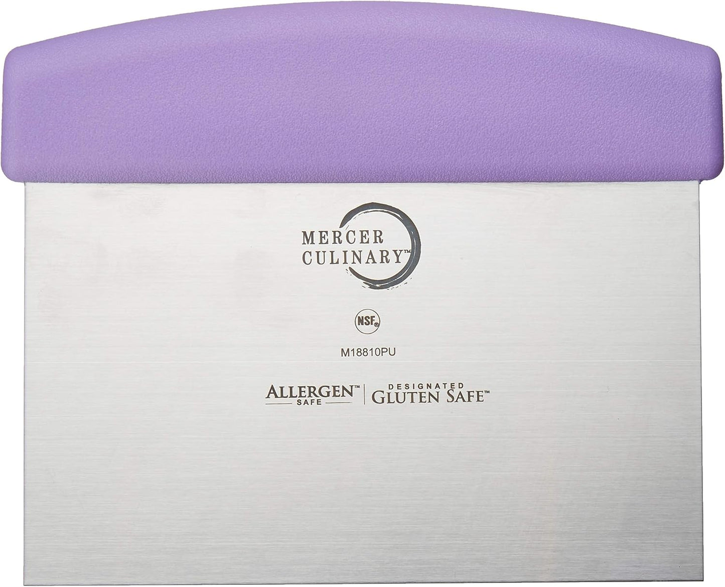 Mercer Culinary Millennia Bench Scraper, 5 7/8 Inch X 3 1/2 Inch Blade, Black Handle