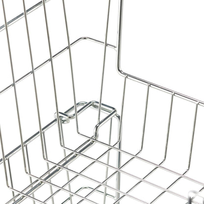 TRINITY 2-Pack Stackable Metal Wire Storage Baskets With Handles, EcoStorage Chrome, 11 Inches