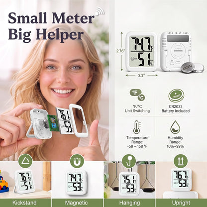 Antonki 2 Pack Room Thermometer Indoor Hygrometer