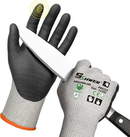 Schwer ProGuard A7 Cut Resistant Work Gloves for High Risk Work, PR3727, L