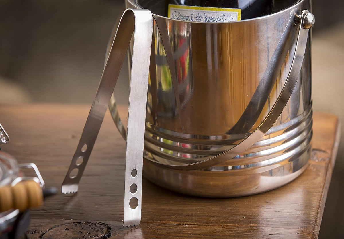 Tablecraft Stainless Steel Ice Tongs, 6.75", Metallic