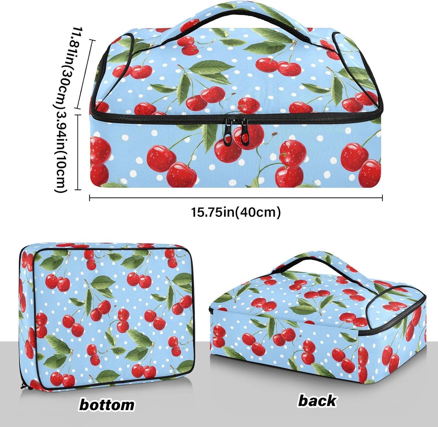 Casserole Carriers for Hot or Cold Food Reusable Casserole Dish Carrier Insulated Thermal Large Capacity Durable Perfect for Party Camping Family Gatherings Yellow Fish - Colors A