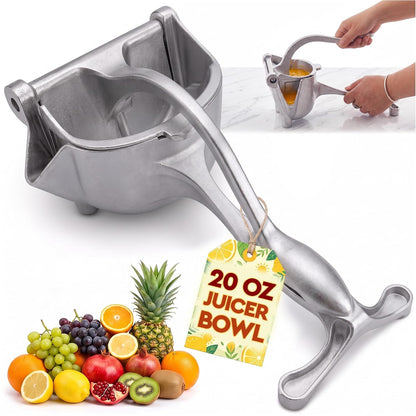 Fold Flat Lemon Squeezer Stainless Steel, Heavy Duty Citrus Juicer