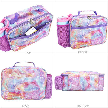RHCPFOVR Kids Lunch Bag - Insulated Lunch Box for Boys Girls,Washable Lunch Bag and Reusable Toddler Leak-proof Lunchbox for School and Daycare - Colors B