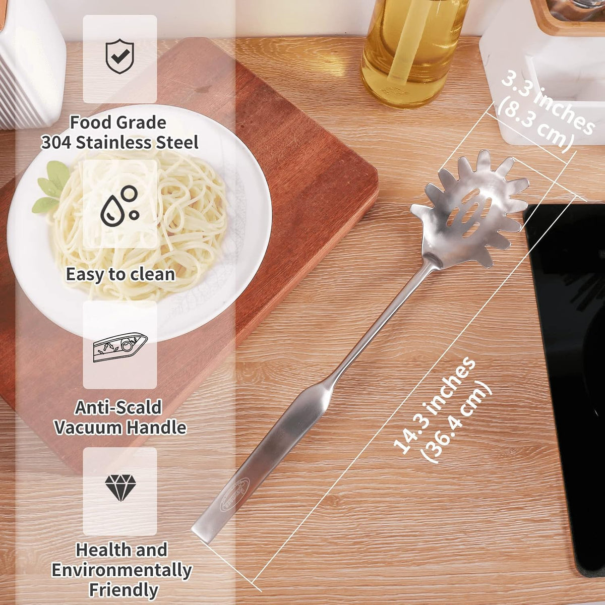 Newness Metal Fish Turner Spatula Stainless Steel for Kitchen Use, Small Griddle Egg Spatula, Flexible, Polished Metal, Corrosion Resistant, Kitchen Slotted Turner with Thin Edge Ideal for Turning,11"