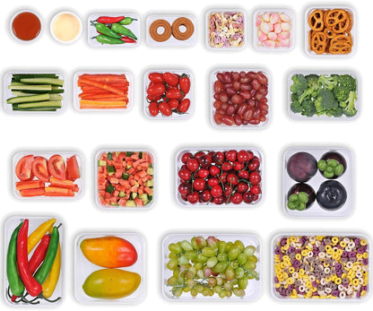 52-Piece Large Food Storage Containers with Lids Airtight, Health Material 85oz Leakproof Reusable Plastic Storage Containers, for Lunch, Meal Prep, and Leftovers, Kitchen Organizer, Freezer Container