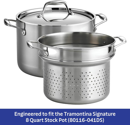 Tramontina Signature Stainless Steel Pasta Strainer Insert for Pot