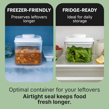 Bop Top Airtight Food Storage Containers with Lid 2 Cups / 16 oz | Kitchen Canister Sets | Air Tight Pantry Container | Pop Top Dry Food Storage Containers for Snacks, Sugar, Flour, Baking, Pasta