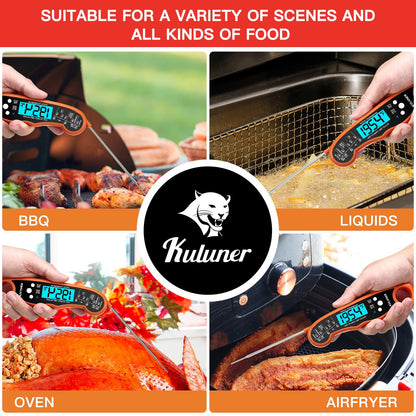 KULUNER Digital Instant Read Meat Thermometer for Cooking, Food,Grill