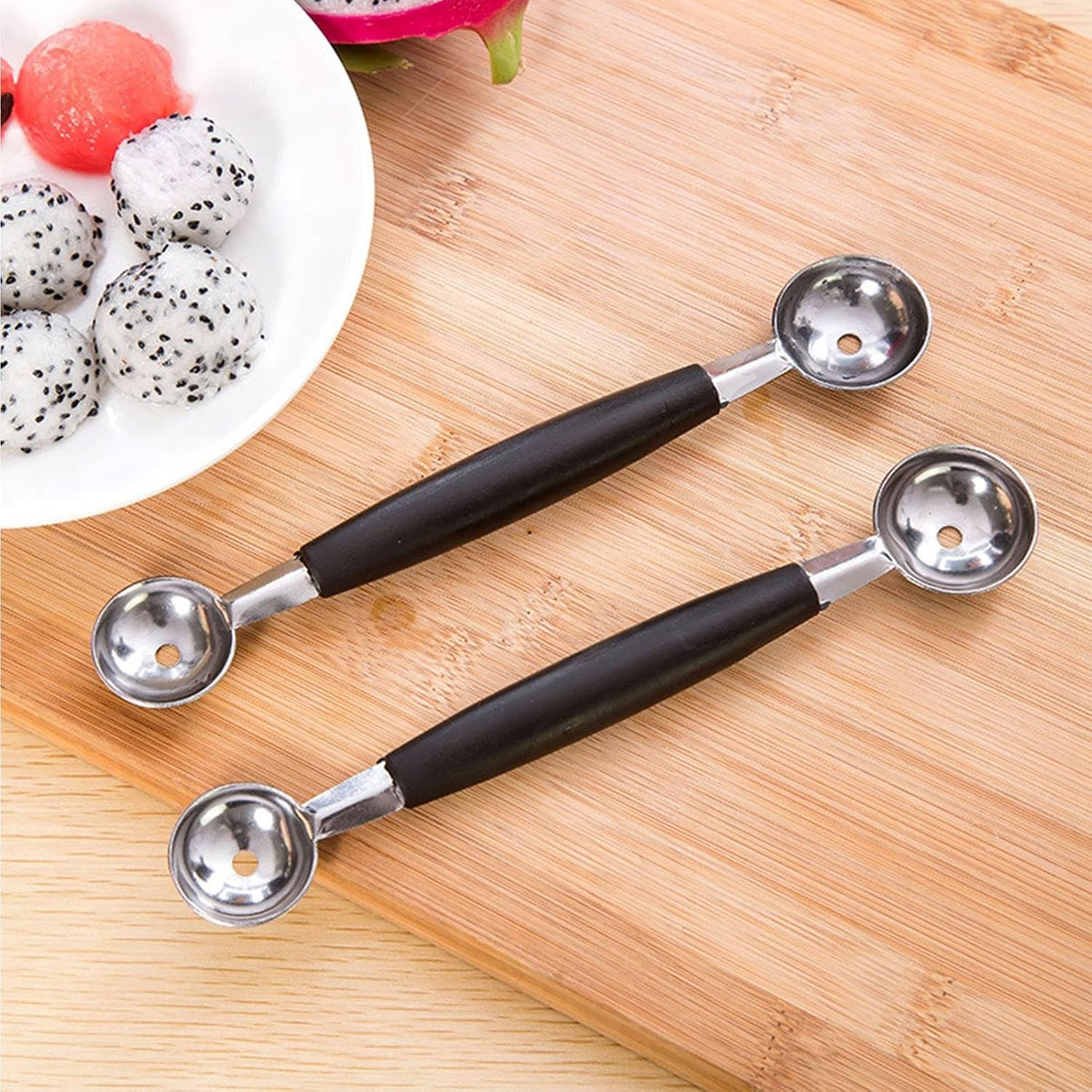 Double Headed Melon Baller, Stainless Steel Melon Baller Scoop