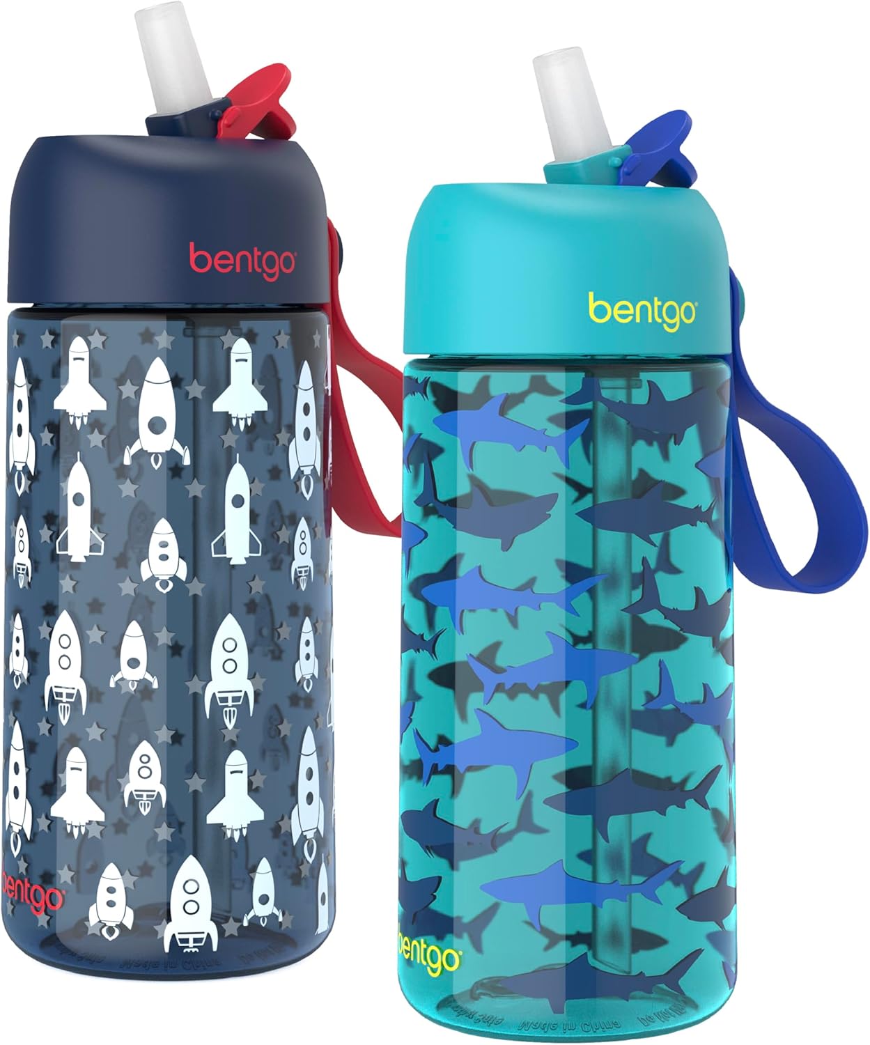 Bentgo Kids Water Bottle - Leak-Proof, Durable Tritan PFAS- & BPA-Free 15 fl oz, Kids/Toddlers Ages 3+ for School & Sports; Bite & Sip Spout, Carrying Handle, Dishwasher Safe (Unicorn)