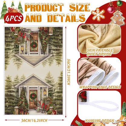 SiliFine 12 Pcs Fall Pumpkin Kitchen Towels Oven Mitts Pot Holders Set
