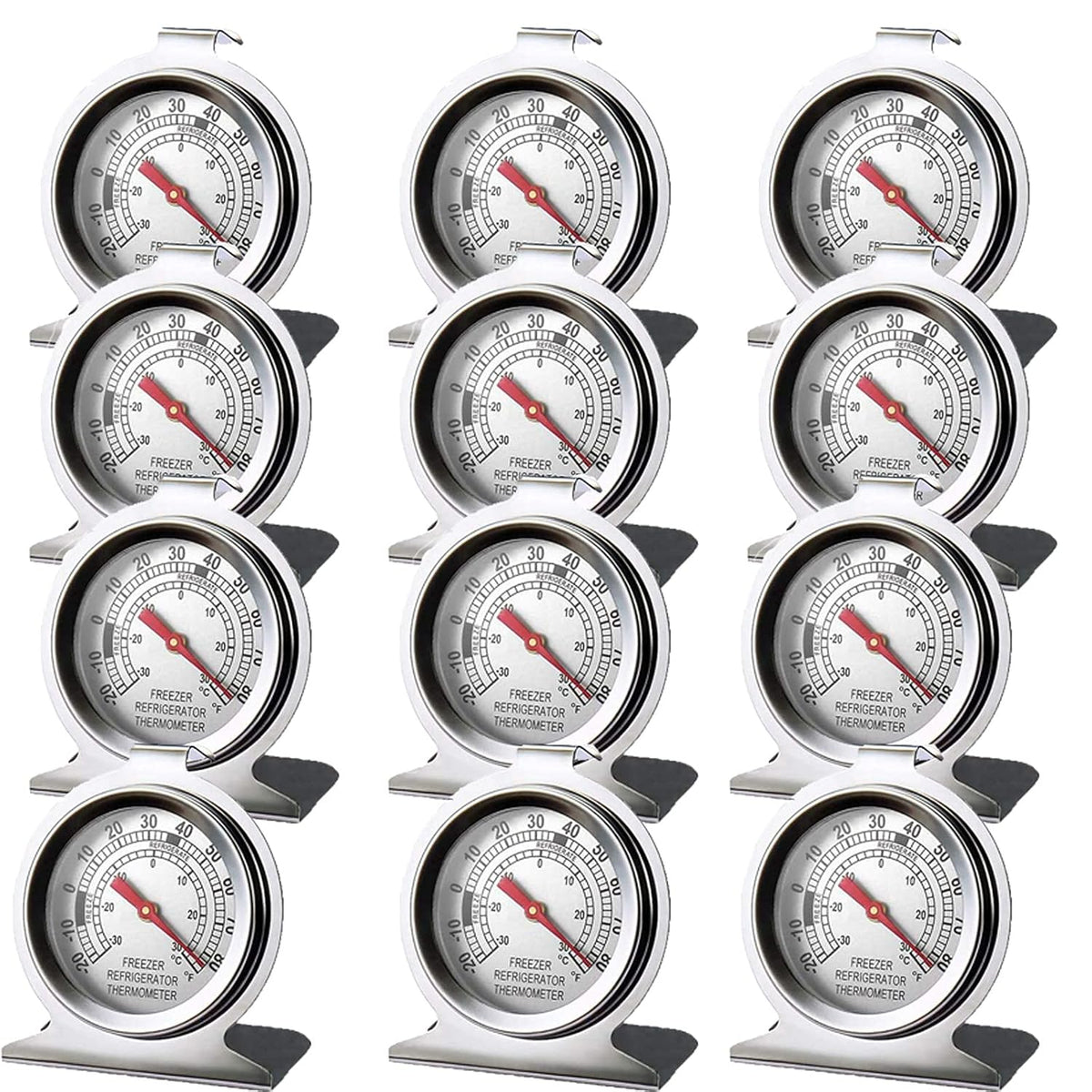 Stainless Steel Refrigerator Freezer Thermometer Large Dial Thermometer