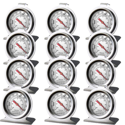 Stainless Steel Refrigerator Freezer Thermometer Large Dial Thermometer