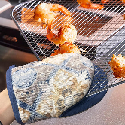 Mini Silicone Oven Mitts, Heat Resistant Kitchen Mittens 2-Pack Set