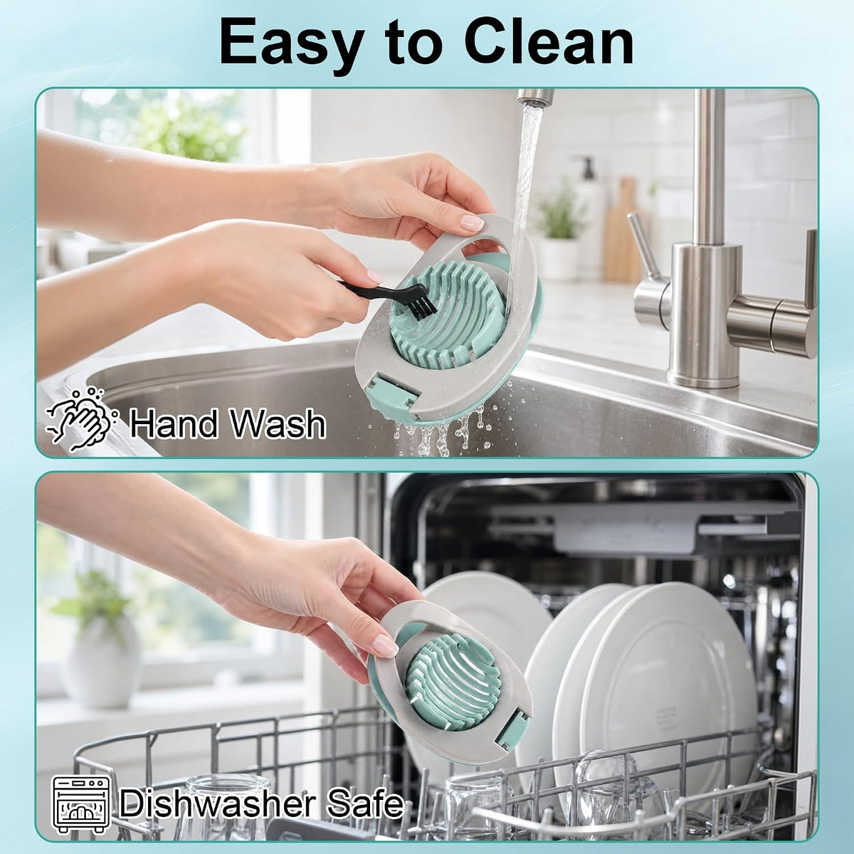 Egg Slicer for Hard Boiled Eggs, Uniform Thin Soft Food Cutter