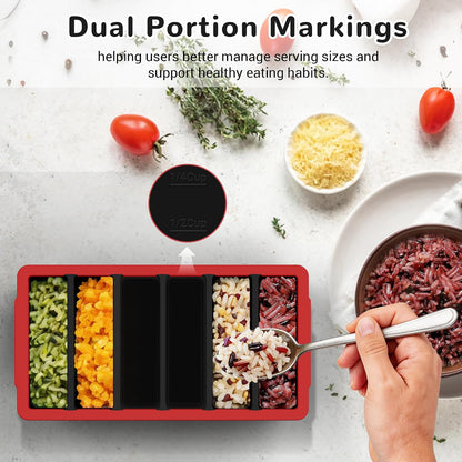 Silicone Freezer Trays with Lid (4-Pack), 1-Cup, 2-Cup, 1/2-Cup & 2-Tbsp Silicone Freezer Molds, Stackable Soup Freezer Meal Prep Containers,Ice Cube Tray for Making Sauce,Smoothies,Yogurt Bites