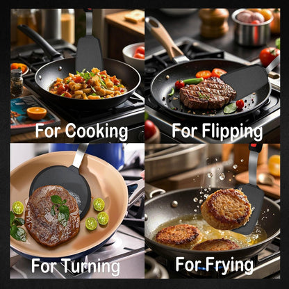 Mixed 5 Piece Silicone Spatula Set, 600F Heat-Resistant No-Melt Rubber Spatula Handle and Blade - Kitchen Cooking Utensils for Nonstick Cookware, Spatula Turner for Egg,Pancake,Burger- Dishwasher Safe