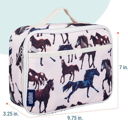 Wildkin Kids Insulated Lunch Box, Keeps Food Hot or Cold, BPA-Free with Mesh Pockets & Easy-Clean Lining – Ideal for School, Travel & Daycare – Holographic