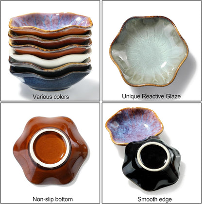 Soy Sauce Dish, Ceramic Small Dipping Bowls, Pinch Bowl for Side Dishes