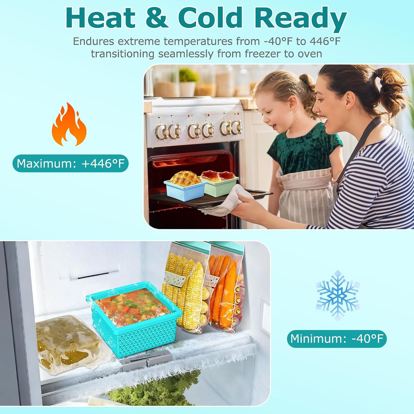 Silicone Freezer Molds for Soup Cube - 2-Cup Freezer Storage Container Tray with Lid,4 Pack Stackable Ice Cube Trays for Portion Control,Food Storage Meal Prep,Oven & Dishwasher Safe