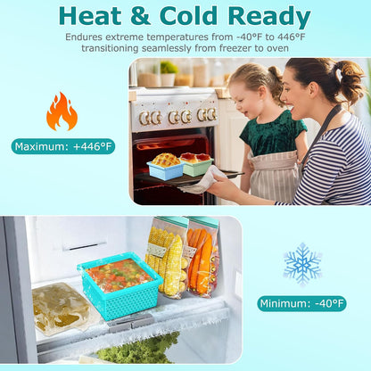 Silicone Freezer Molds for Soup Cube - 2-Cup Freezer Storage Container Tray with Lid,4 Pack Stackable Ice Cube Trays for Portion Control,Food Storage Meal Prep,Oven & Dishwasher Safe