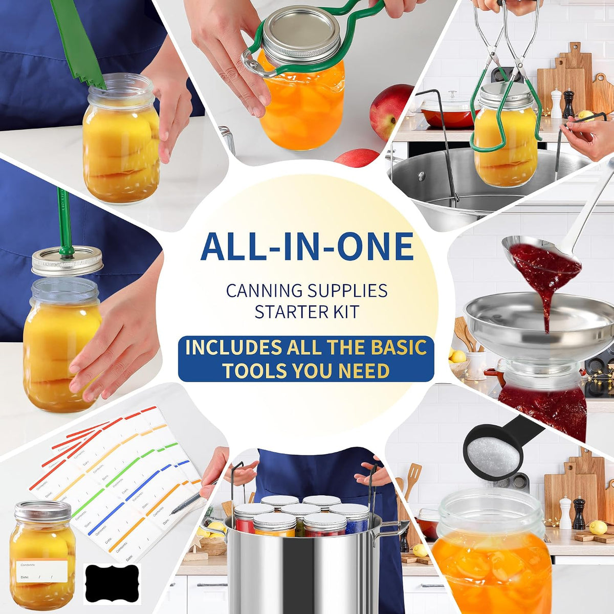 Canning Supplies Starter Kit,Canning Kit Set for Beginners