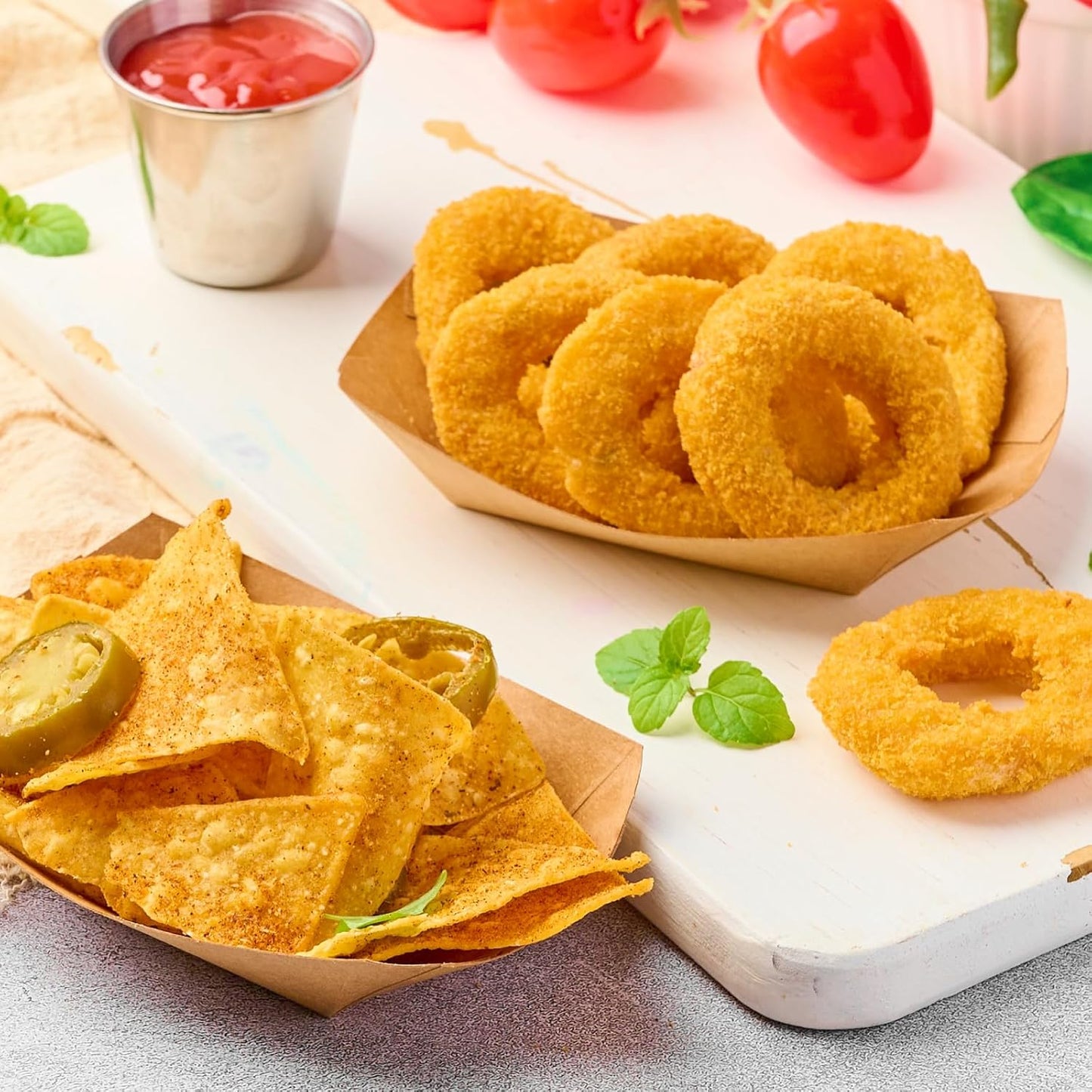 ZORRITA 2 Lb Paper Food Trays - 100 Pack Disposable Nacho Trays Brown Food Boats Take Out Basket Holders for Serving Party Snacks Hot Dogs Tacos Fries