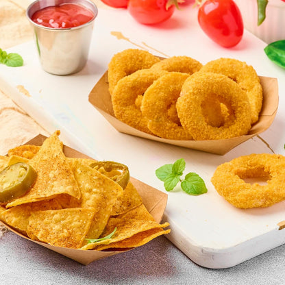 ZORRITA 2 Lb Paper Food Trays - 100 Pack Disposable Nacho Trays Brown Food Boats Take Out Basket Holders for Serving Party Snacks Hot Dogs Tacos Fries