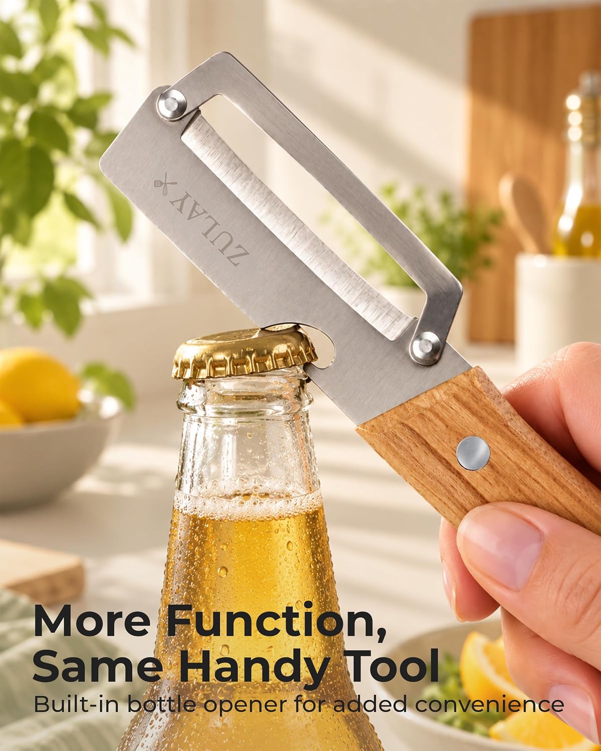 Zulay Kitchen Premium Potato Peeler, Vegetable Peeler for Kitchen, Black