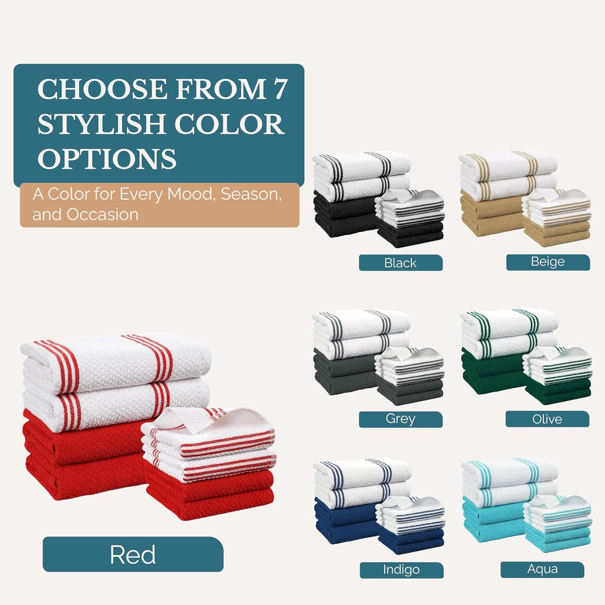 Casa Platino Potholders for Kitchens, 8-Piece – 500°F Heat Resistant Oven Mitts and Pot Holders, Mini Oven Mitt with Silicone Grip, 2 Kitchen Towels & 2 Dish Cloths – Durable & Non-Slip – Canyon Rose