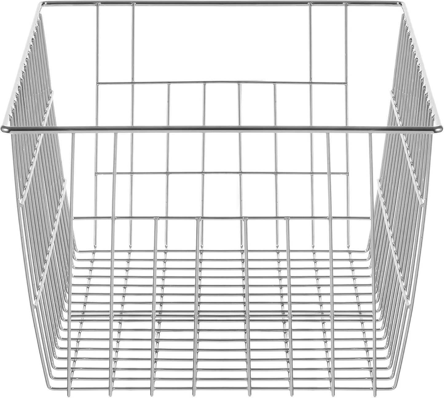 Slideep Wire Baskets Farmhouse Freezer Organizer Storage Bin Basket with Handles, Food Storage for Kitchen Cabinets, Pantry, Closet, Bedroom, Bathroom, Office 3 Pack