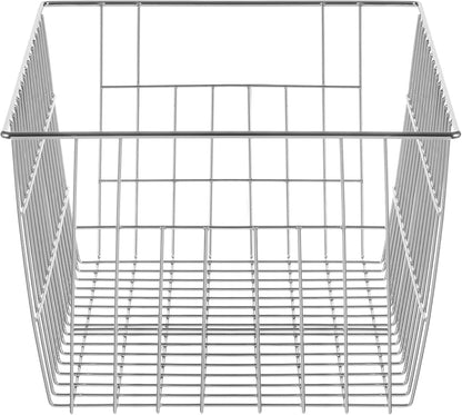Slideep Wire Baskets Farmhouse Freezer Organizer Storage Bin Basket with Handles, Food Storage for Kitchen Cabinets, Pantry, Closet, Bedroom, Bathroom, Office 3 Pack