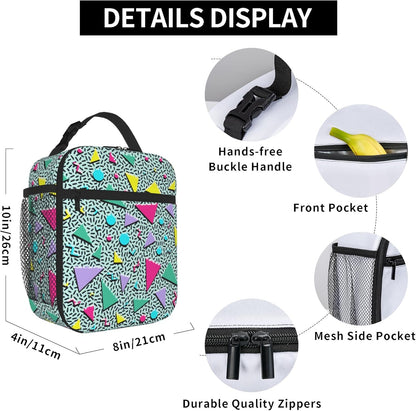 Dinosaur Volcano Insulated Lunch Bag for Women & Men, Reusable Leak-Proof Lunch Box with Cooler Compartment, Lunch Tote for Adults Work Travel Picnic Durable & Washable