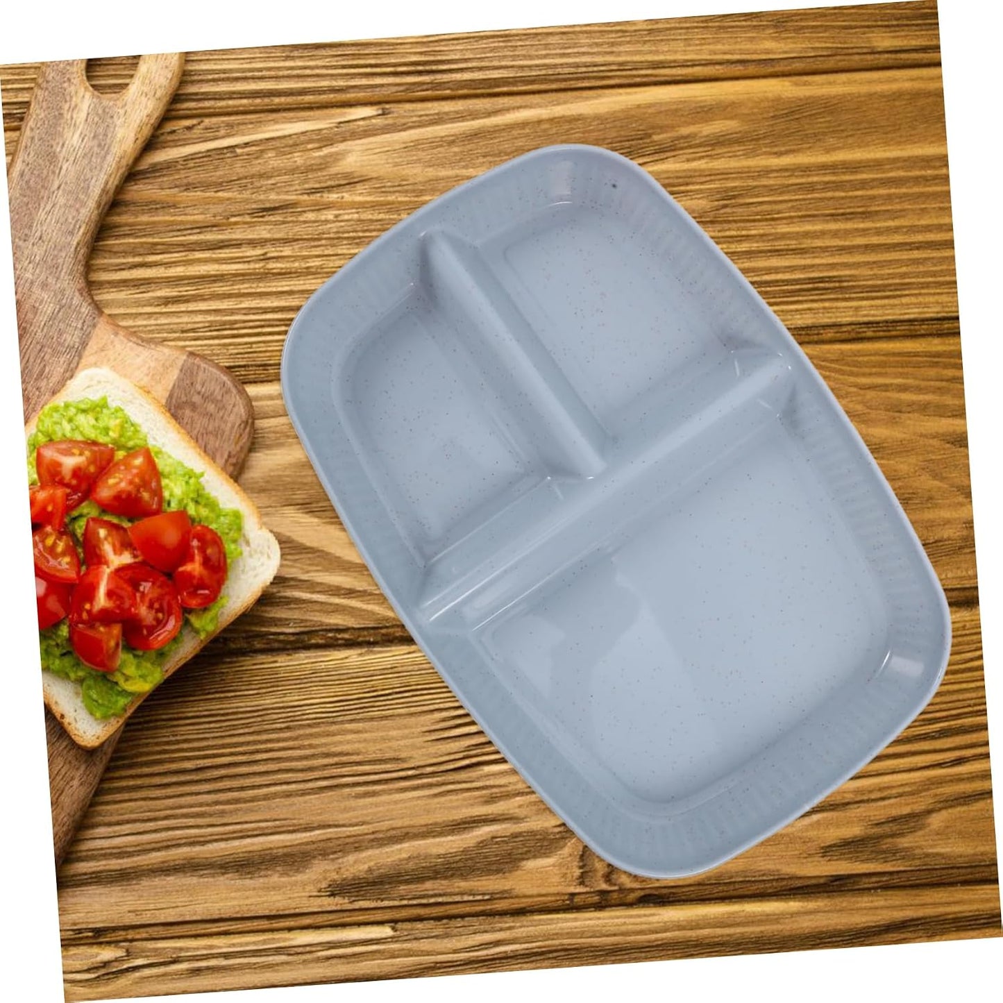 Portion Control Plate Divided Dinner Tray Three Compartment Food Serving Plate for Home Commercial Use Easy to Clean Snack Tray for Meal Prep Catering