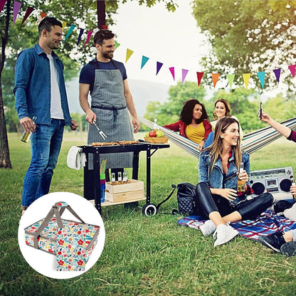 Pioneer Woman Style Insulated Casserole Carrier for Hot or Cold Food, Fits 9x13 Baking Dish,Floral Thermal Lasagna Lugger Tote with Oven Mitts and Pot Holders Set,Gift for Women, Mother's Day.3 PCS
