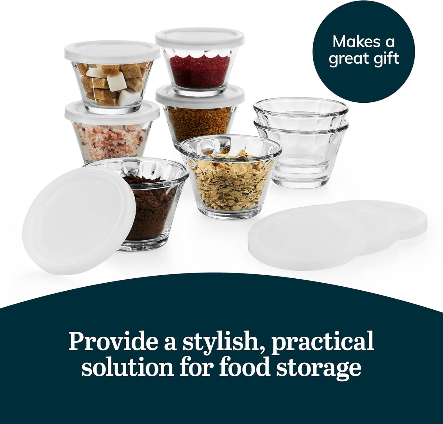 Libbey Baker's Basics 3-Piece Glass Mixing Bowls Set - Clear Bowls for Baking, Prep, Serving & Storage - Microwave, Oven, Freezer and Dishwasher Safe