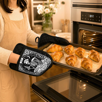 Gothic Cooking Skeleton Chef Pot Holders Heat Resistant
