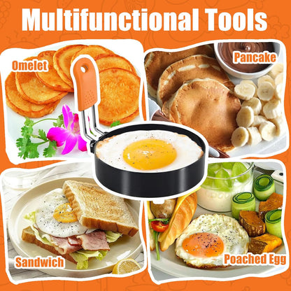 4 Set 3.5" Nonstick Egg Rings, Large Ring for Frying Eggs