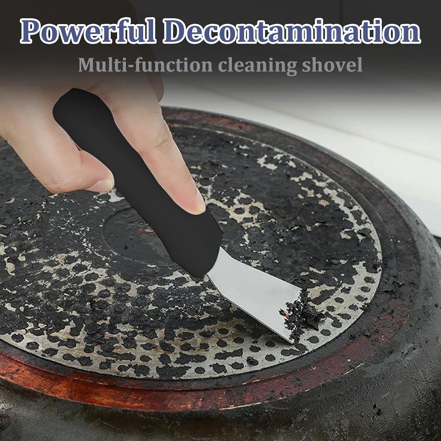 2Pack Metal Small Scraper Stainless Steel Cleaning Scraper Griddle Tool Oven Scrapers Tool Grill Induction Hob Stoves Scrapers Stiff Grill Pan Spatula for Kitchen Cleaning Wallpaper Outdoor BBQ